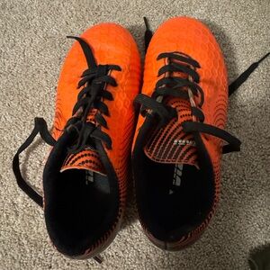 Kids Orange Soccer Cleats